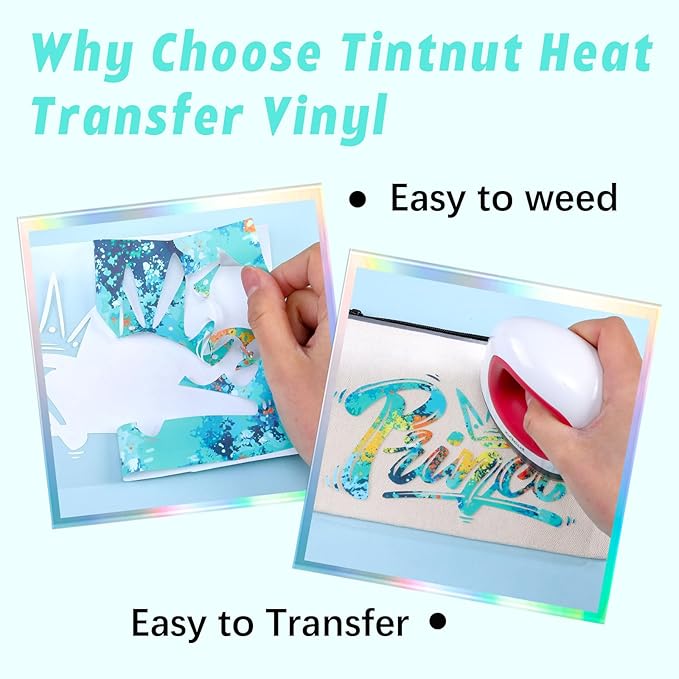 Tintnut Blue Splash Heat Transfer Vinyl, stretch washable, works - Image 3