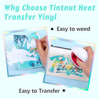 Tintnut Blue Splash Heat Transfer Vinyl, stretch washable, works - Image 3