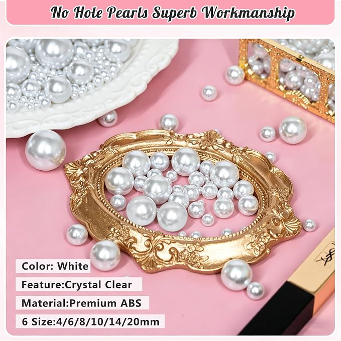 2000PCS Pearls for Crafting, Candles Centerpiece, DIY Crafts, Jewelry Making - Image 3