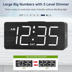 DreamSky Wooden Digital Alarm Clock - Image 5