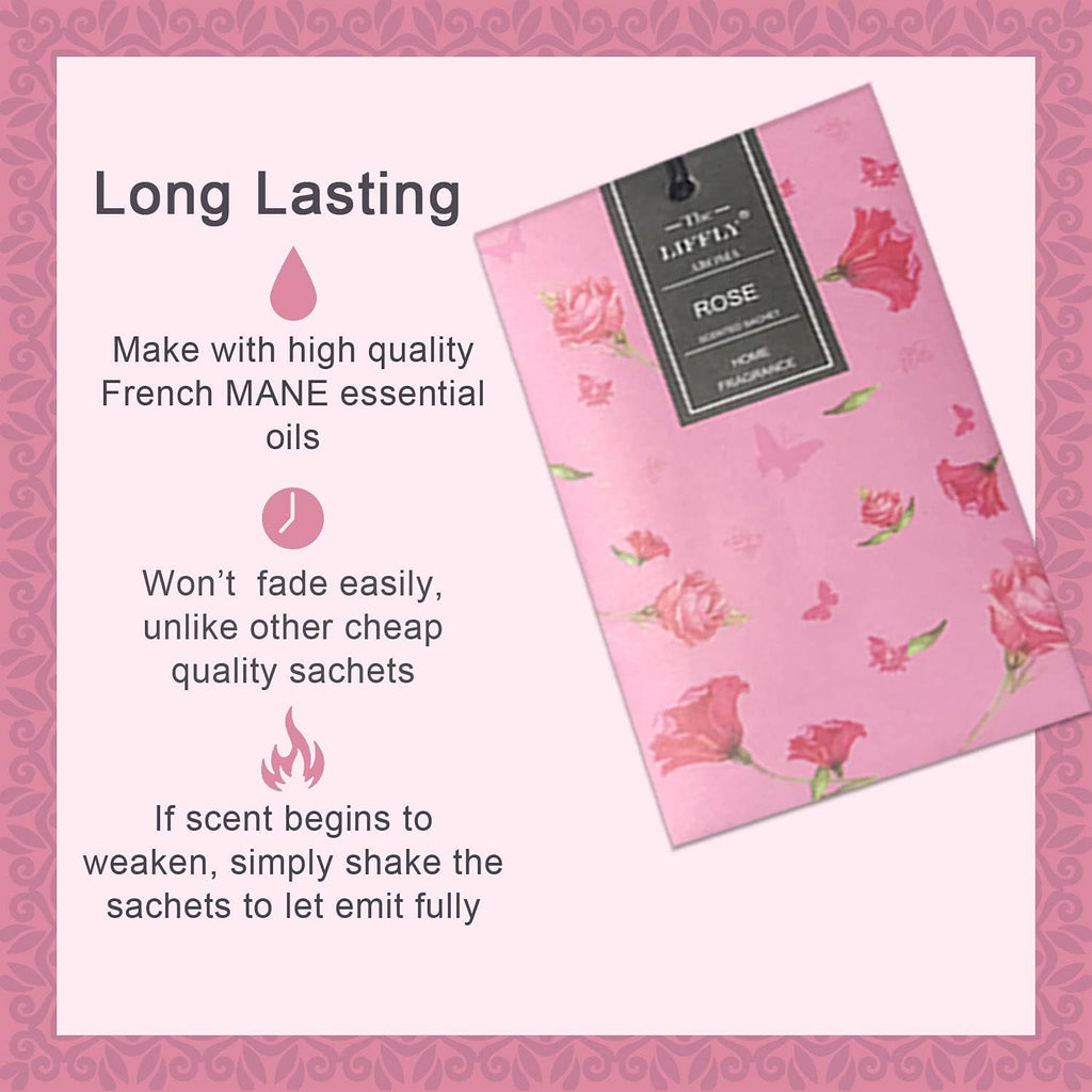 14 Packs Rose Scented Sachets for Drawers and Closets