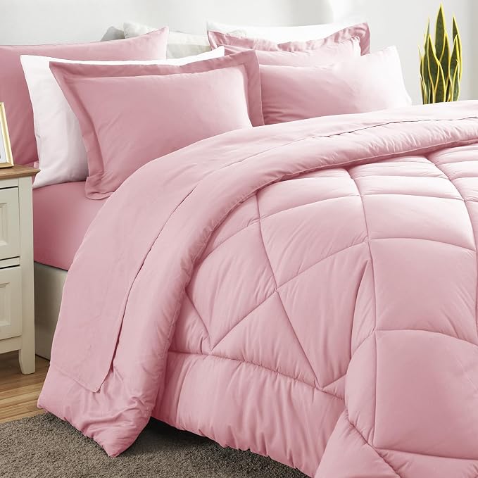 CozyLux King Size Comforter Sets Pink - Image 4