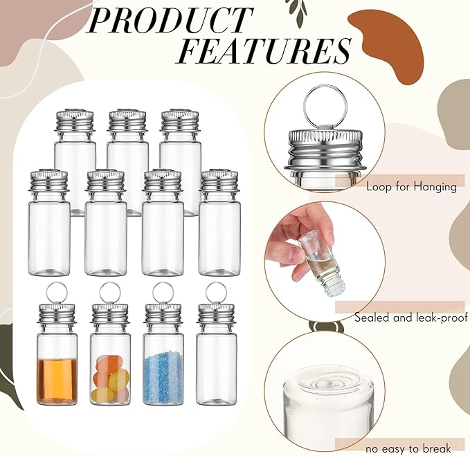 Bokon 25set 10ml Mini Plastic Bottles - Image 4