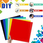 Outus 6 Pieces Colored Acrylic Sheet White 12 x 12 Inch Colorful Clear Sheet - Image 4