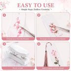 Fuyoooo 61 Pcs Pressed Flowers Bookmark Making Kit, DIY Bookmark Laminating - Image 3