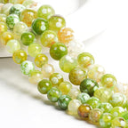 45pcs Round Loose Light Green Fire Agate Beads - Image 3