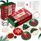yuegool 6PCS Christmas Punch Needle Coasters Kit, Easy DIY Punch Needle by Unknown