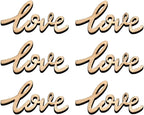 30pcs Little Love Wood Crafts DIY Cutout Wooden Slices Embellishments - Image 3