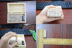 Pack of 36 Pcs Small Wooden Rubber Stamps 0.2 Inch of Letter and Number - Image 2