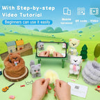 ZXIIXZ 104 Pcs Pipe Cleaners Craft, Cute Large Plush Pipe Cleaner Supplies Kit - Image 4