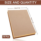 Whaline 18 Pcs Brown Felt Fabric Sheets 6 Colors Assorted Soft Thick Craft Felt - Image 2
