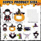 gisgfim 80Pcs Halloween Cutouts Boo Ghost Decorations Bulletin Board Halloween - Image 3