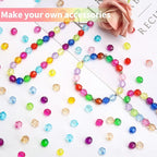 BONNY BOXX 500pcs 8mm Acrylic Faceted Round Crystal Beads Mixed Colors Loose - Image 4