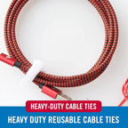 VELCRO Brand White Cable Ties Heavy Duty | 60Pc Bulk Pack | 8 x 1/2" ONE-WRAP - Image 3