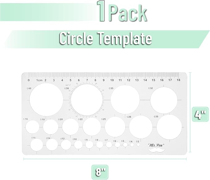 Mr. Pen- Circle Template, Circle Stencil | Circle Template - Image 2