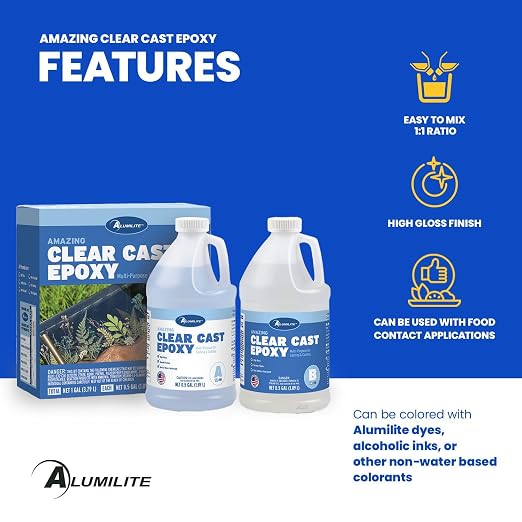 Alumilite Amazing Clear Cast Epoxy Resin Kit 1 Gallon - Image 3