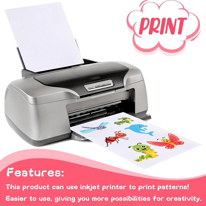 ASTARON Printable Shrinking Plastic Sheets Kit, Hole Punch and 40 Lanyards - Image 2