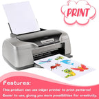 ASTARON Printable Shrinking Plastic Sheets Kit, Hole Punch and 40 Lanyards - Image 2