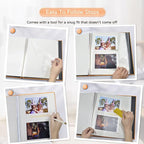 Popotop Large Photo Album Self Adhesive 4x6 5x7 8x10 Scrapbook Album DIY - Image 4