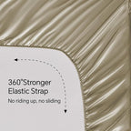 BEDELITE California King Sheets Set, Luxury Soft Taupe Satin Sheets - Image 5