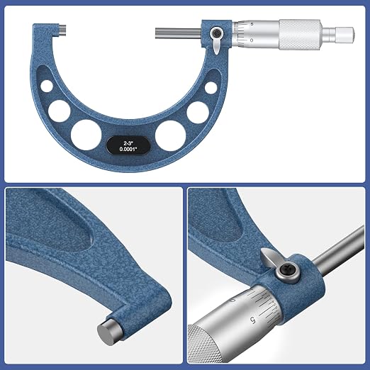 HDLNKAK Outside Micrometer Set, 0-3" Machinist Micrometer, 0.0001" Graduation - Image 8