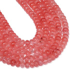 Songxi 5x8mm Natural Watermelon Red Stone Rondelle Beads, Gemstone - Image 7