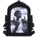 Ornate Black Picture Frame, Vintage Roman Texture, Hand-Crafted Resin Retro by ZIHARA