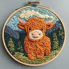 DIY Punch Needle Kits Cute Highland Cow by Unknown