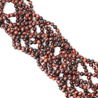60PCS 6mm Natural Red Tiger Eye Gemstone Round Loose Beads - Image 4