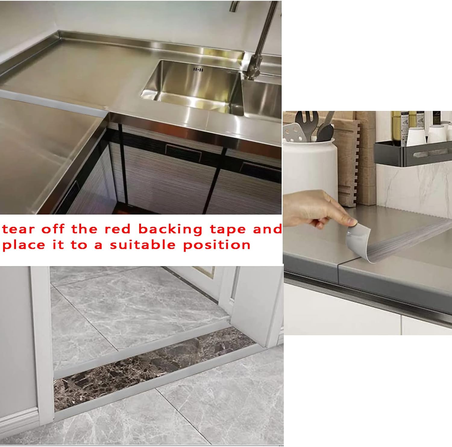 Floor/Door Flat Transition Strip & Self Adhesive Floor Vinyl Floor Edge Trim Laminate Floor Gap Covering Joining Strip