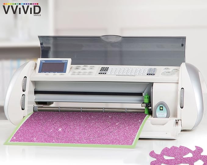 VViViD Glitter Pink DECO65 Permanent Adhesive Craft Vinyl Roll - Image 3