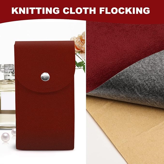 Removable Velvet Flock Self Adhesive Felt Fabric Liner Dark Red Velvet Drawer - Image 4