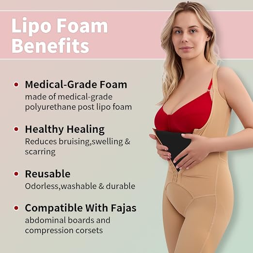 5 Pack Lipo Foam Pads, Tummy Tuck, Flattening Abdominal Compression Garments - Image 5