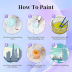 6 Pack Paint by Numbers Kit for Adults Beginner, City Landscape Adult Paint by - Image 6