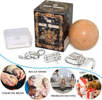 KINGOU Wooden Puzzle Magic Ball Brain Teasers Toy Intelligence Game Sphere - Image 2