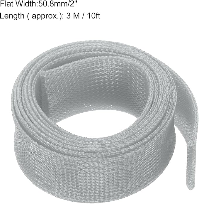 uxcell Expandable Sleeving, 2-inch 10ft Cable Sleeve - Image 3