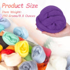 PATIKIL Wool Roving Yarn, 250G/8.8OZ Felting Wool Pure Roving Yarn - Image 2