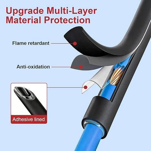 innhom 400pcs Heat Shrink Tubing Black Heat Shrink Tube Wire Shrink Wrap 3:1 - Image 4