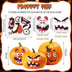 LOMIMOS Halloween Pumpkin Decorating Stickers, Large Jack-O-Lantern | Make - Image 4