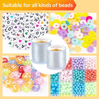 0.8mm & 1.0mm Elastic String for Bracelets, 2 Rolls Strong Stretchy Bracelet - Image 7