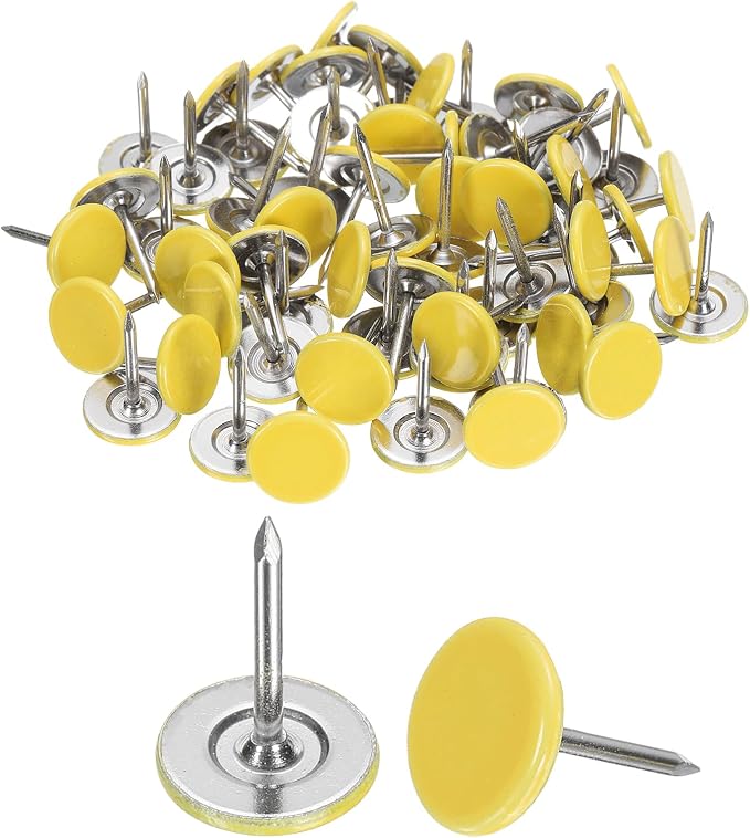 uxcell 150Pcs Upholstery Tacks, 11mmx15mm Flat Head Thumb Tack Decorative by uxcell