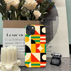 ZHEGAILIAN Case for iPhone 15, Geometric Colors Durable Shockproof Silicone + - Image 7