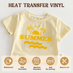 guangyintong Heat Transfer Vinyl Yellow HTV Rolls, Matte Surface HTV Vinyl - Image 4