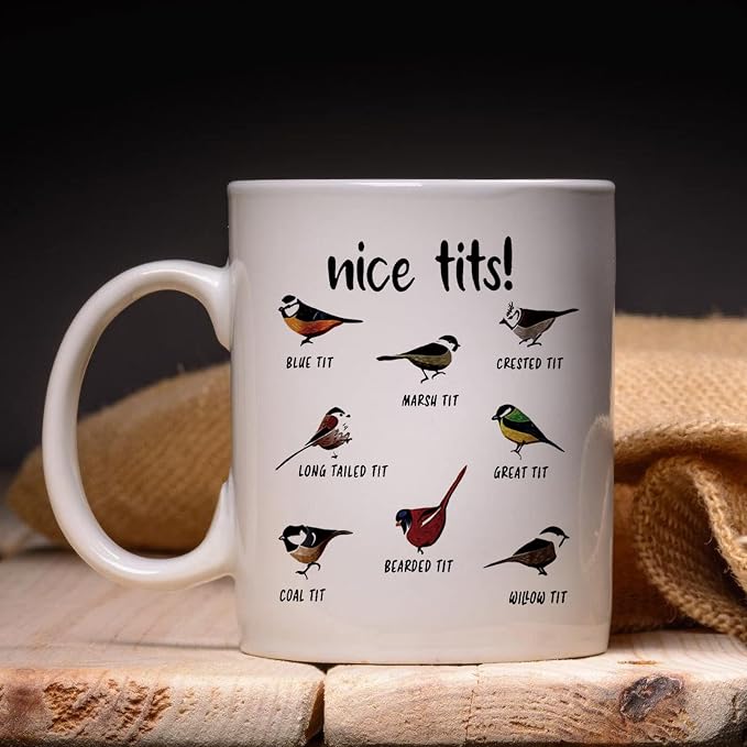 Jigfoxy Nice Tits Bird Mug, Funny Birds Coffee Mugs, Gifts - Image 7
