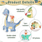 60pcs Dinosaur Theme DIY Cutouts Dinosaur Bulletin Board Decoration Set Cute - Image 3