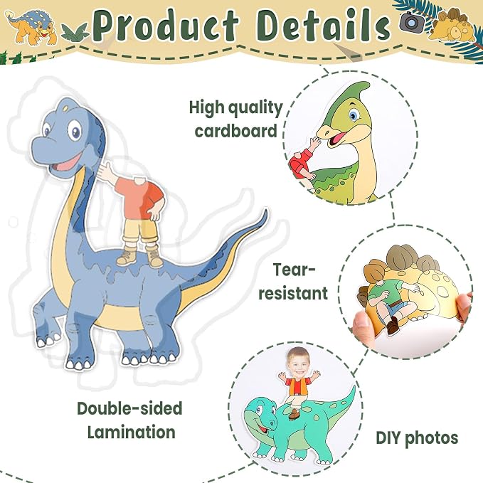 60pcs Dinosaur Theme DIY Cutouts Dinosaur Bulletin Board Decoration Set Cute - Image 3