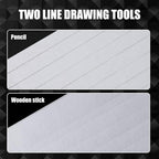 Fainne 2Pack Plastic Straight Line Stencil Template - Image 4