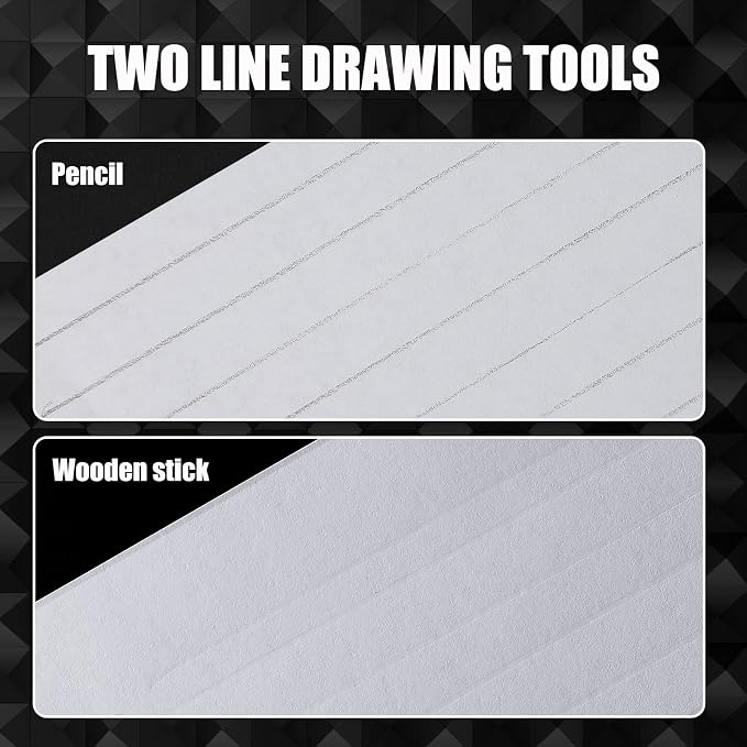 Fainne 2Pack Plastic Straight Line Stencil Template - Image 4