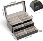 ProCase 3-layer Sunglasses Storage Organizer, 18 Slots Leather Sunglass Box - Image 4