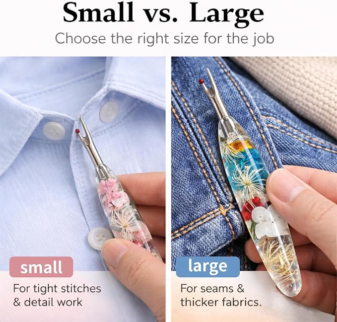Reessy Seam Ripper Set, Small & Large Stitch Remover Tools - Image 6